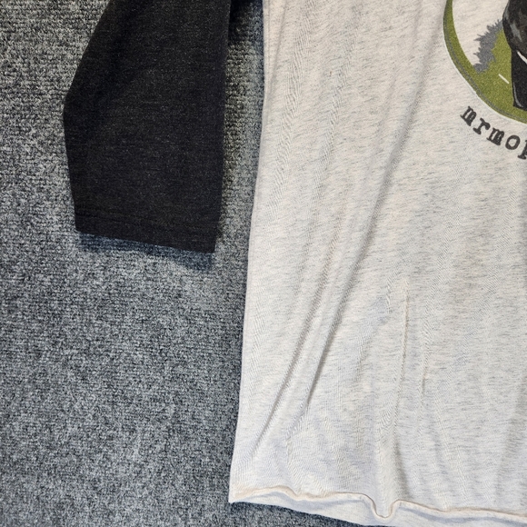 Next Level Apparel Shirt Mens L 3/4 Sleeve Raglan Mr.Mo Projects.com Dog Rescue - Picture 6 of 12